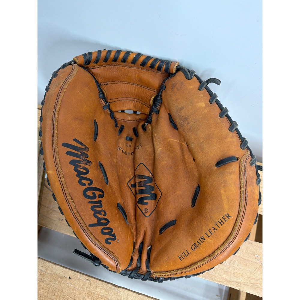 MacGregor MCCM200X Catchers Mitt 33.5 Inch Full Grain Leather Baseball Glove RHT